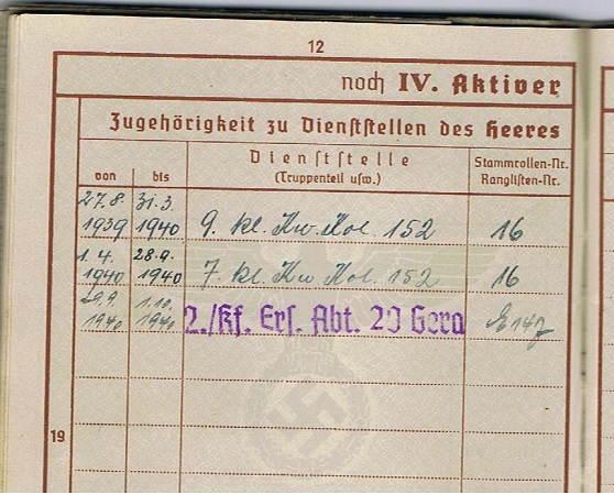 Wehrpass workbook Gefreiter transport 52.ID France maginot line - Image 3