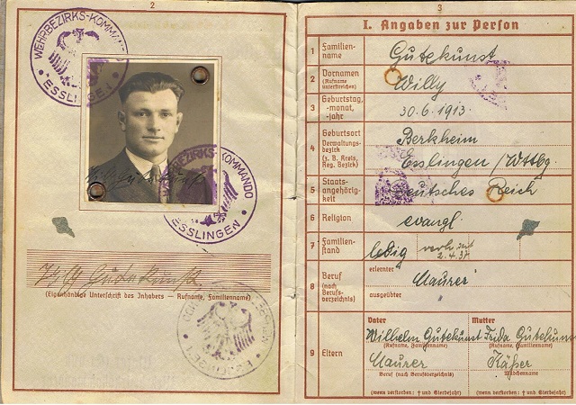Wehrpass Feldwebel IR526 298.ID army construction Russia Italy - Image 2