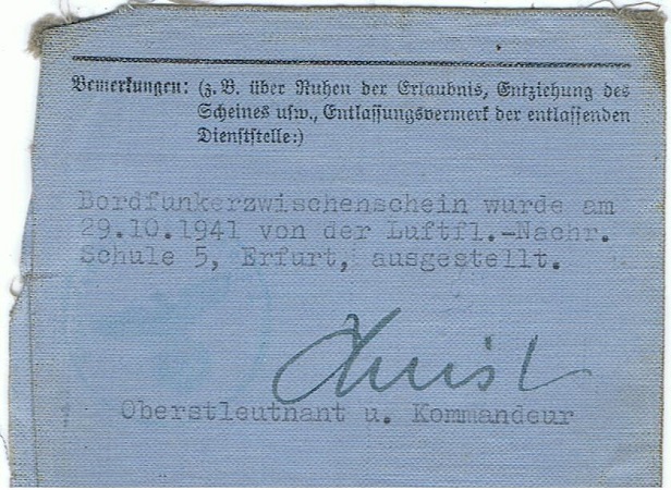 Bordfunkerschein Gefreiter Stuka-Schule 2 Graz Austria 1942 - Image 5