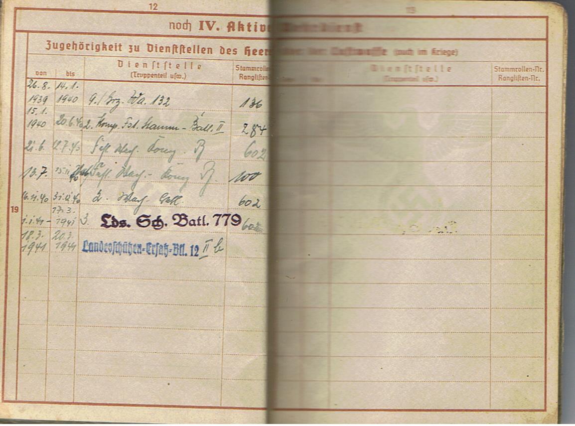 Wehrpass Weapons NCO T.A. Fortress units Westwall - Image 5