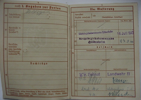 Wehrpass WW2 for WW1 combatant Infantry - Image 4