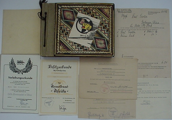 JG27 Africa grouping photo album and award documents