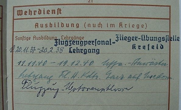 Wehrpass Sergeant Airplane mechanic Uberführungs Geschwader - Image 4