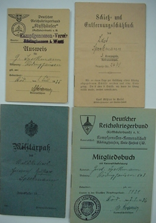 Passes WW1 Infantryman and Kyffhäusebund member