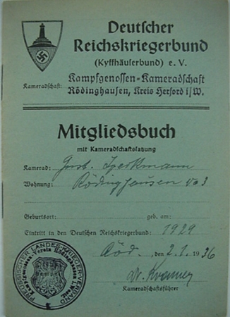 Passes WW1 Infantryman and Kyffhäusebund member - Image 2