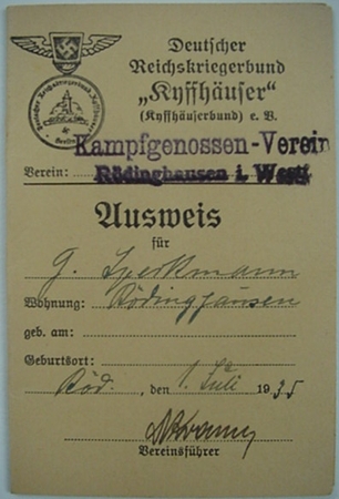 Passes WW1 Infantryman and Kyffhäusebund member - Image 3