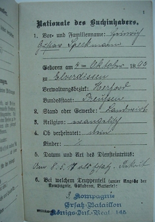 Passes WW1 Infantryman and Kyffhäusebund member - Image 5