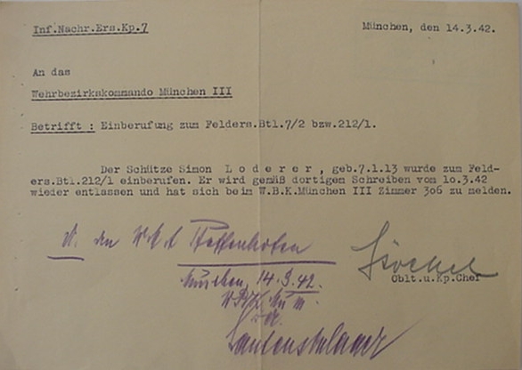Documents Rifleman Infantry Intelligence replacements unit 1942 - Image 2