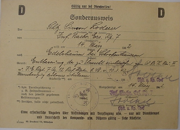 Documents Rifleman Infantry Intelligence replacements unit 1942 - Image 3