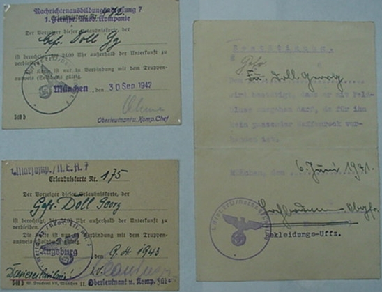 Documents Lance Corporal Intelligence schooling unit Munich