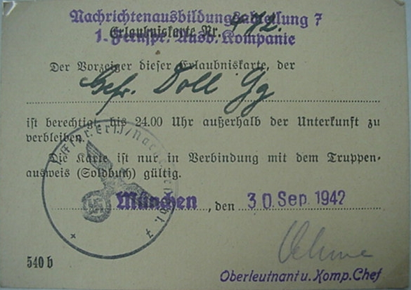 Documents Lance Corporal Intelligence schooling unit Munich - Image 4