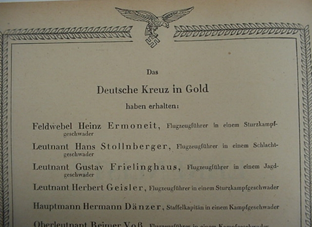 Honor list German Cross in Gold October 1942 Luftwaffe - Image 3