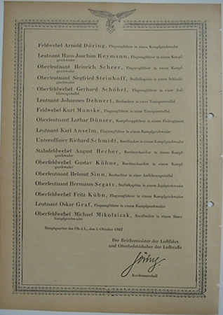 Honor list German Cross in Gold October 1942 Luftwaffe - Image 4
