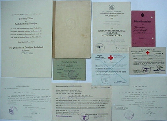 Documents passes National Bank and Army medical branch paymaster