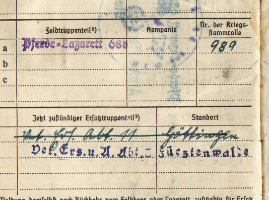 Soldbuch Corporal horses hospital KURLAND armband - Image 4