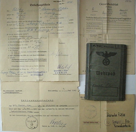 Wehrpass documents ground personnel NJG2 night fighter squadron
