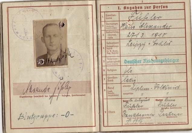 Wehrpass documents ground personnel NJG2 night fighter squadron - Image 2