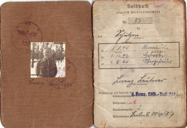 Soldbuch Corporal Army technical supply units Lapland Shield - Image 2