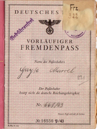 Fremdenpass French citizen working in Poland wounded 1945 - Image 2