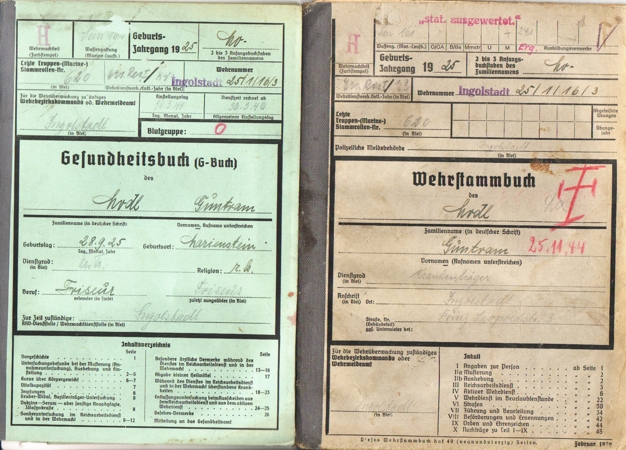 Wehrstammbuch grouping medical orderly 122.ID KIA 1944 Latvia - Image 2