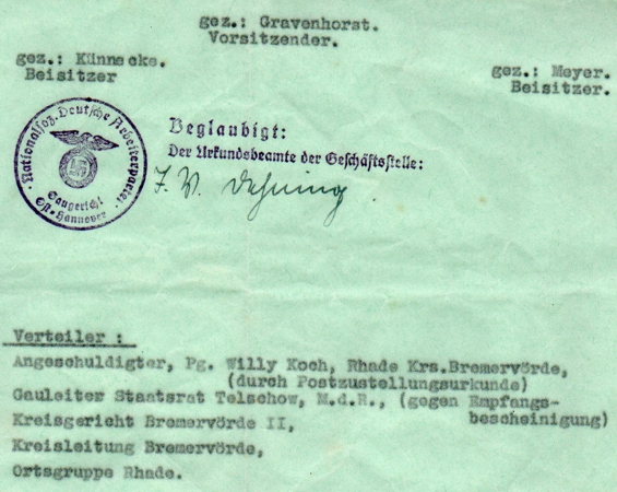 NSDAP grouping NSDAP court Hannover 1935-36 - Image 3
