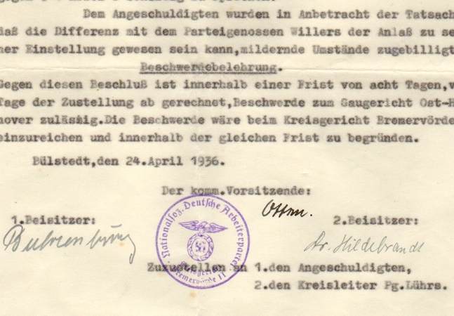NSDAP grouping NSDAP court Hannover 1935-36 - Image 6