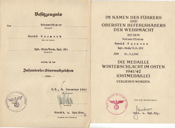 Grouping 7 awards NCO Infanterie-Regiment 282 98.ID 1942-44 - Image 4