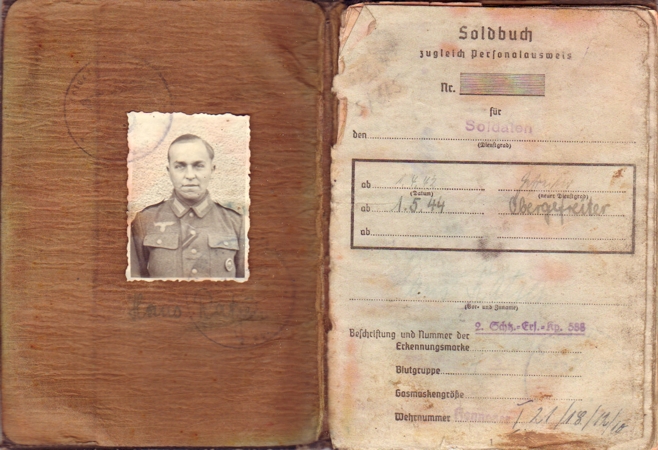 Soldbuch Obergefreiter 291.ID 338.ID Russia France 1941-44 - Image 2