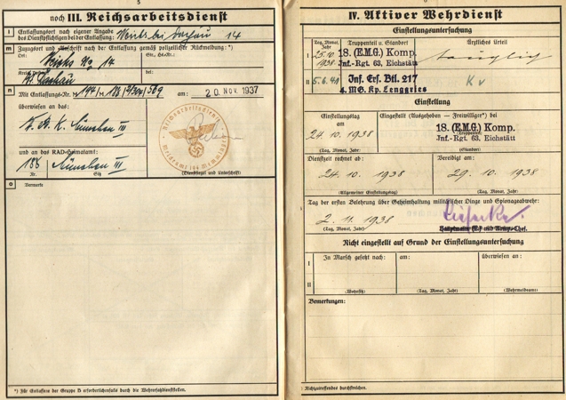 Wehrstammbuch Gefreiter IR19 7.Infanterie-Division Middle Russia - Image 3