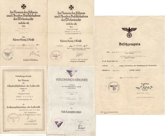 EK1 grouping Corporal Flakregiment 61 Greece Russia 5 awards