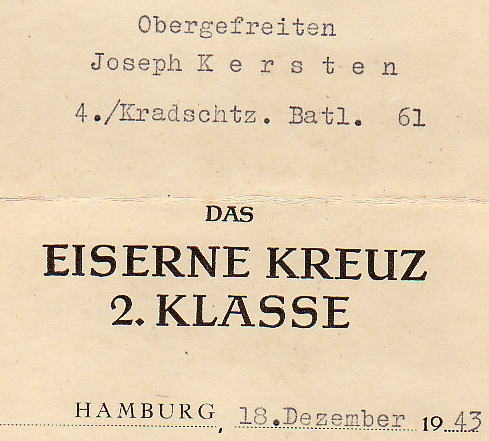 Grouping Obergefreiter 11.Panzer-Division Kradschützen-Bataillon - Image 2
