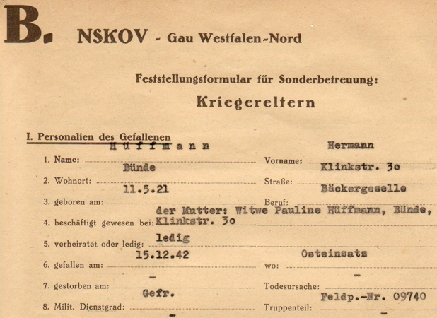 NSKOV documents Gefreiter Infanterie-Division Gross Deutschland - Image 2