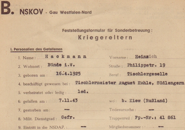 NSKOV documents Gefreiter PGR146 25.Panzer-Division 1943 Kiew - Image 2