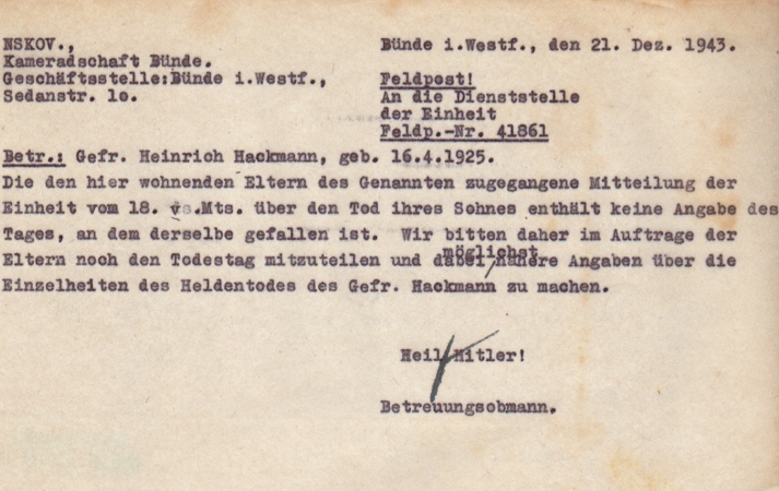 NSKOV documents Gefreiter PGR146 25.Panzer-Division 1943 Kiew - Image 4