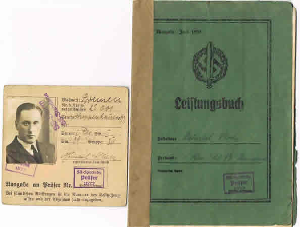 SA Sports Badge gouping SS member Bremen 1935-36
