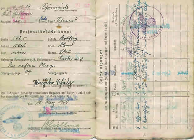 Soldbuch NCO Flak Feld-Division Russia cuff title Kurland - Image 3