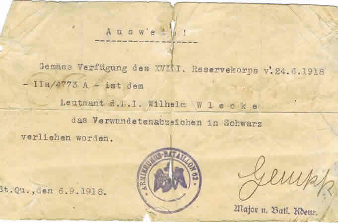 Award documents Leutnant adjutant 62.Armierungs-Bataillon EK1 - Image 5