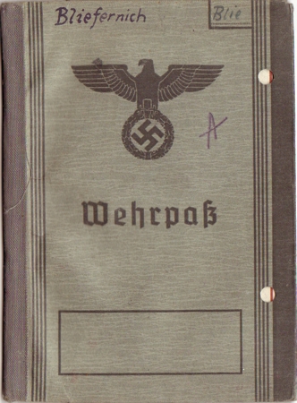 Wehrpass Corporal airfield units Sylt Jutland Aalborg Denmark