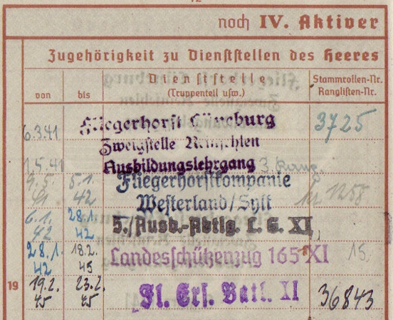 Wehrpass Corporal airfield units Sylt Jutland Aalborg Denmark - Image 4