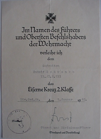 EK1 grouping Leutnant Infantry 6 awards 1942-1945 293.ID 359.ID - Image 2