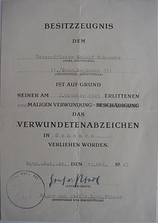 EK1 grouping Leutnant Infantry 6 awards 1942-1945 293.ID 359.ID - Image 5