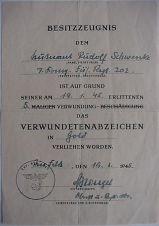 EK1 grouping Leutnant Infantry 6 awards 1942-1945 293.ID 359.ID - Image 7