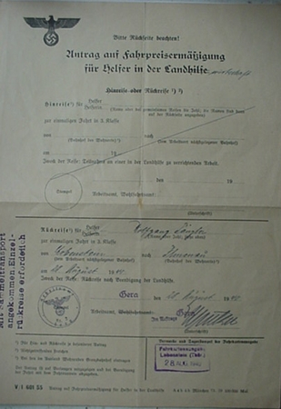 Student documents harvest assistance campaign 1940