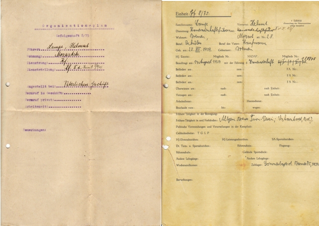 HJ two documents Kameradschaftsführer Bremen