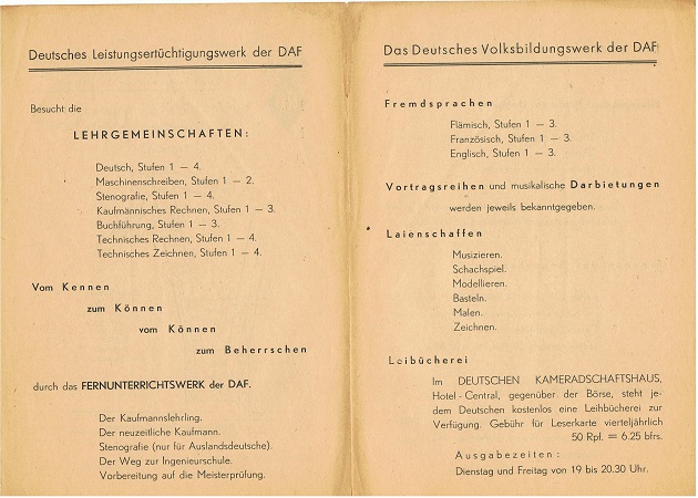 DAF Belgium Brussel information leaflet - Image 2