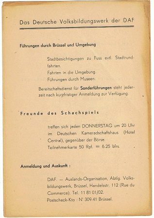 DAF Belgium Brussel information leaflet - Image 3
