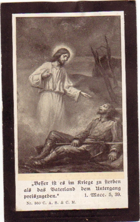 Obituary card soldier Infantry KIA 1915 Souain France - Image 2