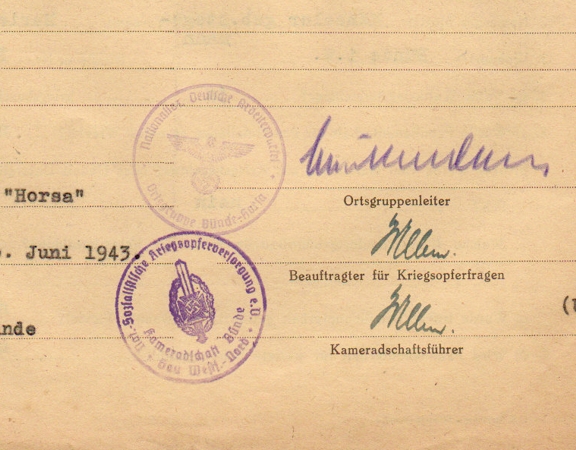 NSKOV documents soldier 101.Jäger-Division KIA 1943 Kuban - Image 3