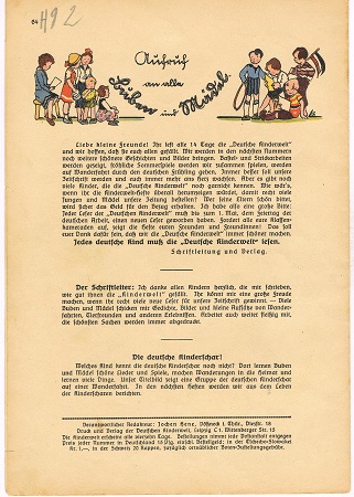 Deutsche Kinderwelt 1934 Nr.8 NS magazine for children - Image 3