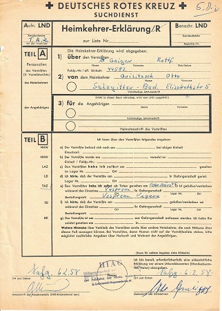 Red cross enquiry 5.SS-Division Wiking KIA 1945 Zirc Hungary